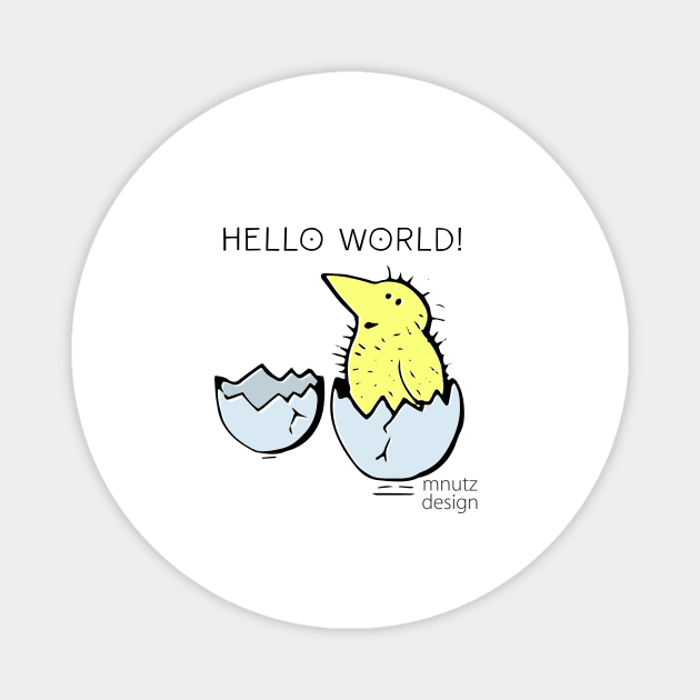 Wordplay - urban crow - Baby bird Magnet by mnutz